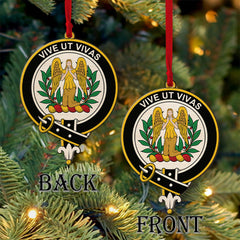 Falconer Tartan Crest Wood Acrylic Ornament