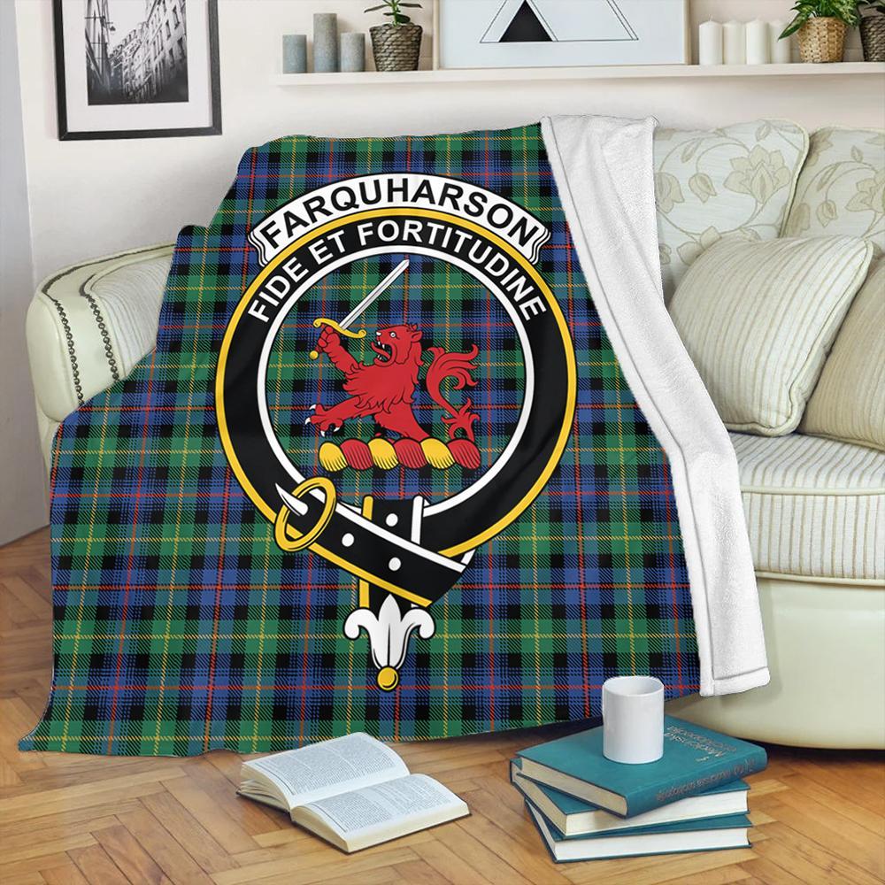 Farquharson Ancient Tartan Crest Premium Blanket