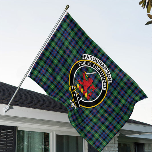 Farquharson Ancient Tartan Classic Crest House Flag