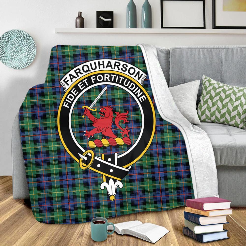 Farquharson Ancient Tartan Crest Premium Blanket