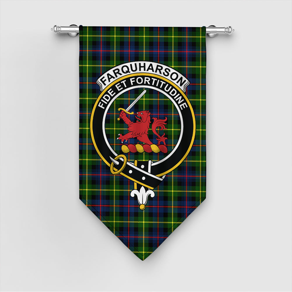 Farquharson Modern Tartan Crest Gonfalon