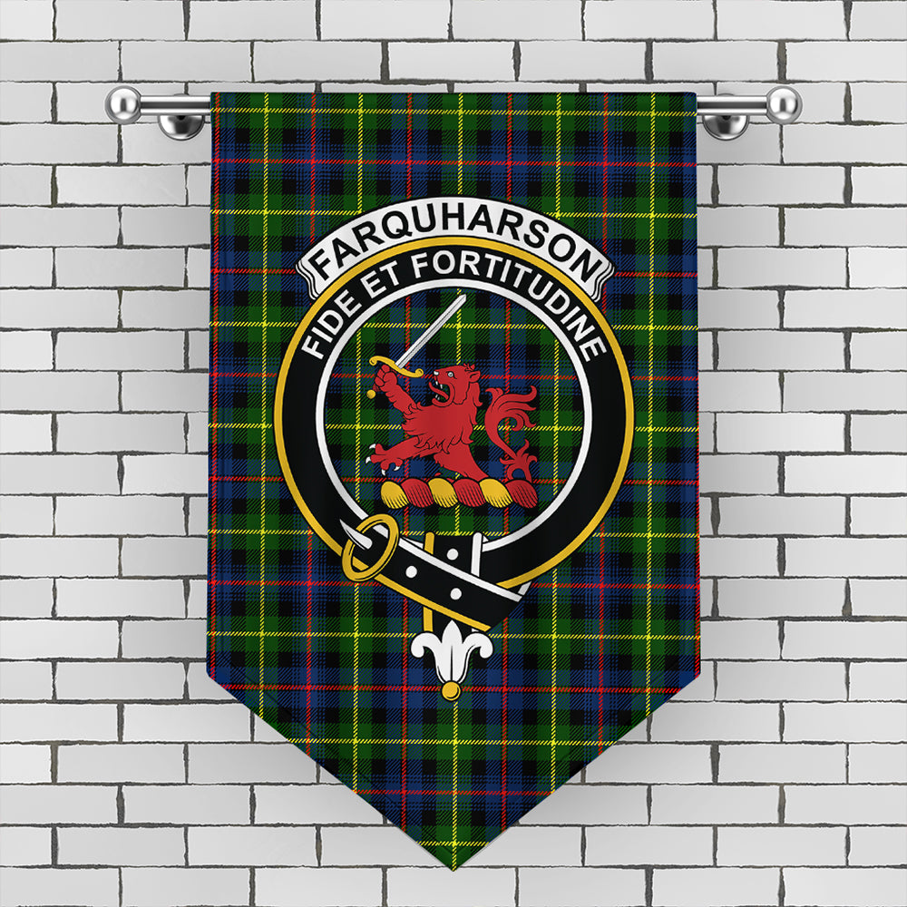 Farquharson Modern Tartan Crest Gonfalon