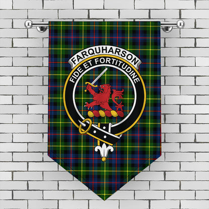 Farquharson Modern Tartan Crest Gonfalon