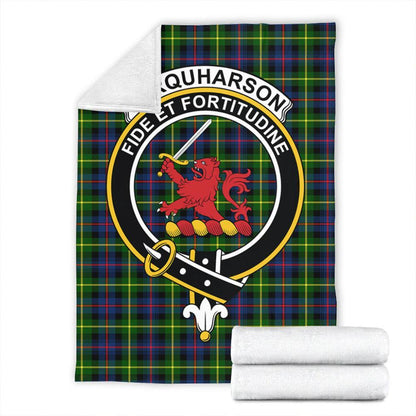 Farquharson Modern Tartan Crest Premium Blanket