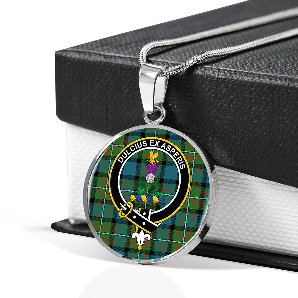 Ferguson Ancient Tartan Crest Circle Necklace