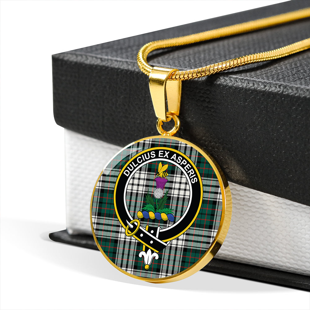 Ferguson Dress #2 Modern Tartan Crest Circle Necklace