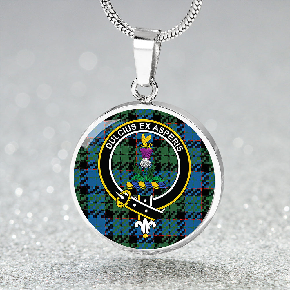 Ferguson of Balquhidder Ancient Tartan Crest Circle Necklace