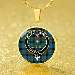 Ferguson of Balquhidder Ancient Tartan Crest Circle Necklace