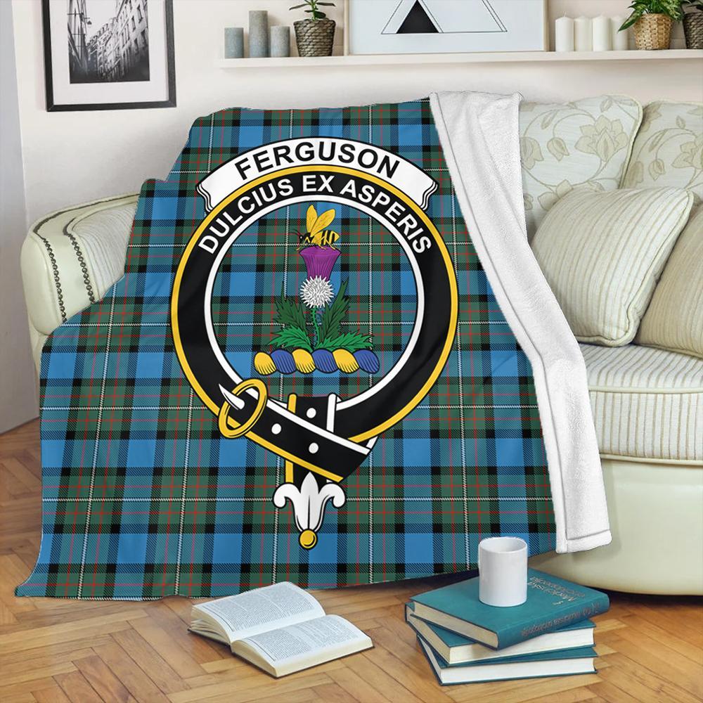 Fergusson Ancient Tartan Crest Premium Blanket