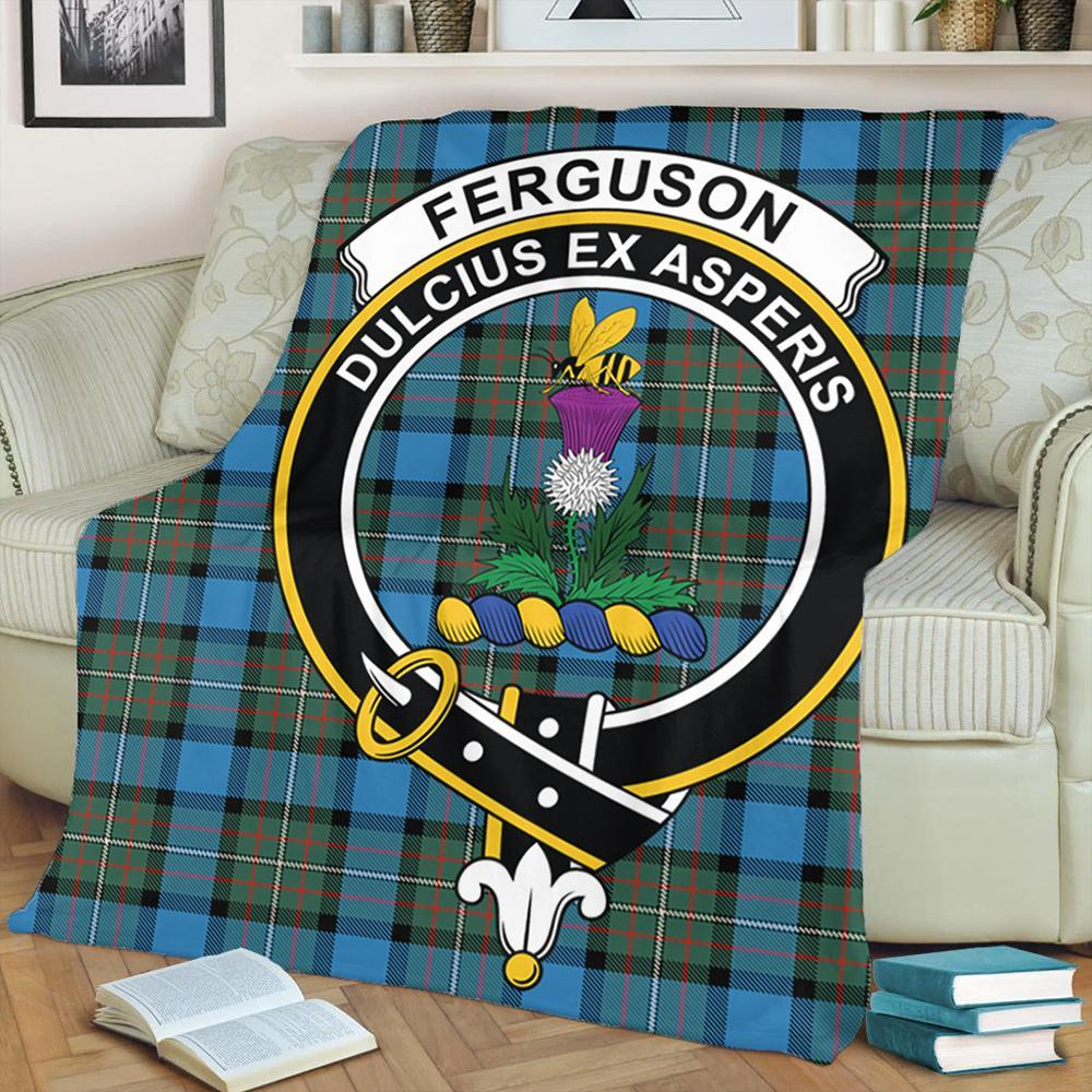 Fergusson Ancient Tartan Crest Premium Blanket
