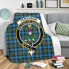 Fergusson Ancient Tartan Crest Premium Blanket