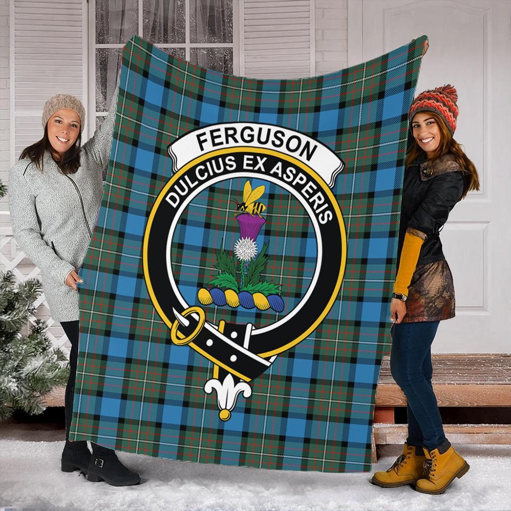 Fergusson Ancient Tartan Crest Premium Blanket
