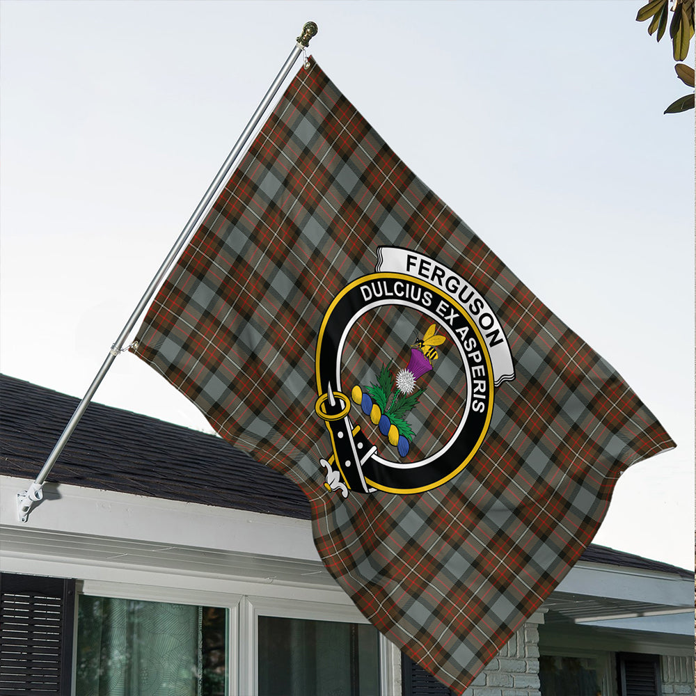 Fergusson Weathered Tartan Classic Crest House Flag