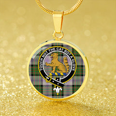 Firth of Tay (Gillies Dress) Ancient Tartan Crest Circle Necklace
