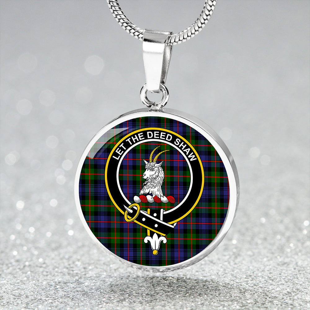 Fleming Tartan Crest Circle Necklace