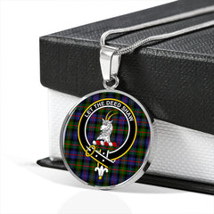 Fleming Tartan Crest Circle Necklace