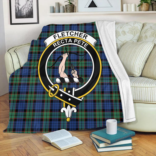 Fletcher Ancient Tartan Crest Premium Blanket