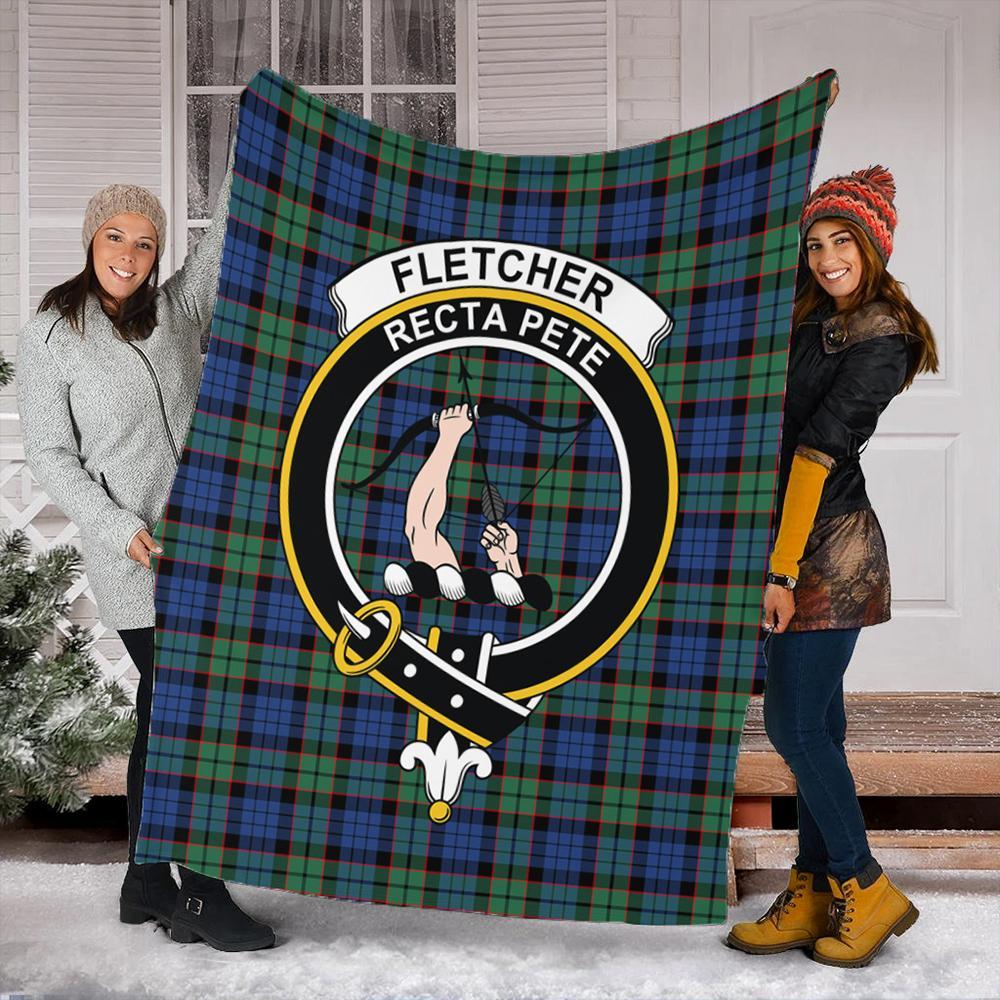 Fletcher Ancient Tartan Crest Premium Blanket