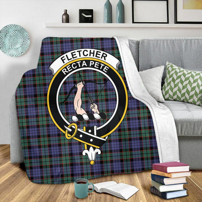 Fletcher Modern Tartan Crest Premium Blanket