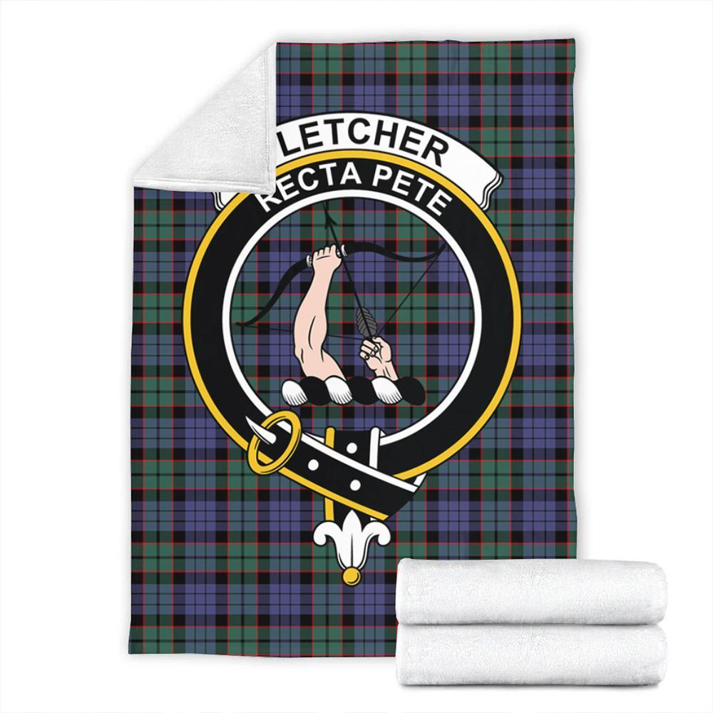 Fletcher Modern Tartan Crest Premium Blanket