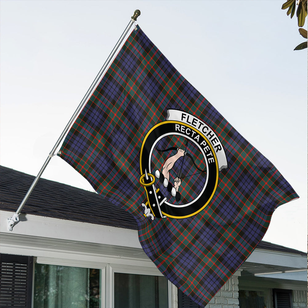 Fletcher of Dunans Tartan Classic Crest House Flag