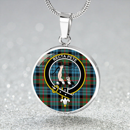 Fletcher of Dunans Tartan Crest Circle Necklace