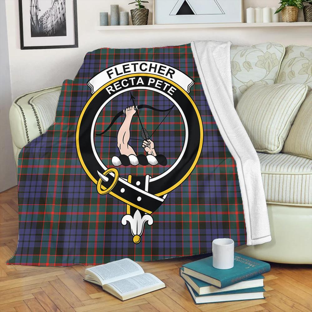 Fletcher of Dunans Tartan Crest Premium Blanket