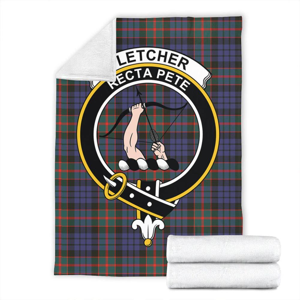 Fletcher of Dunans Tartan Crest Premium Blanket