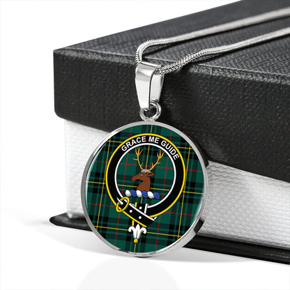 Forbes 1842 Modern Tartan Crest Circle Necklace