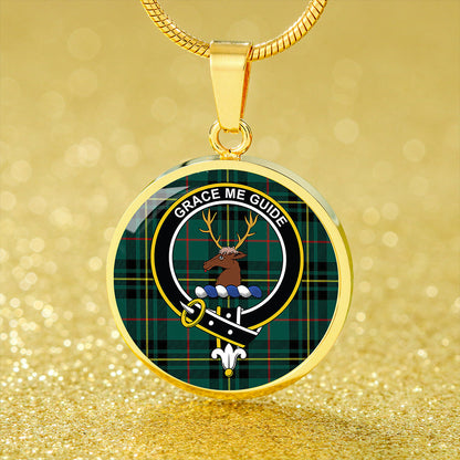 Forbes 1842 Modern Tartan Crest Circle Necklace