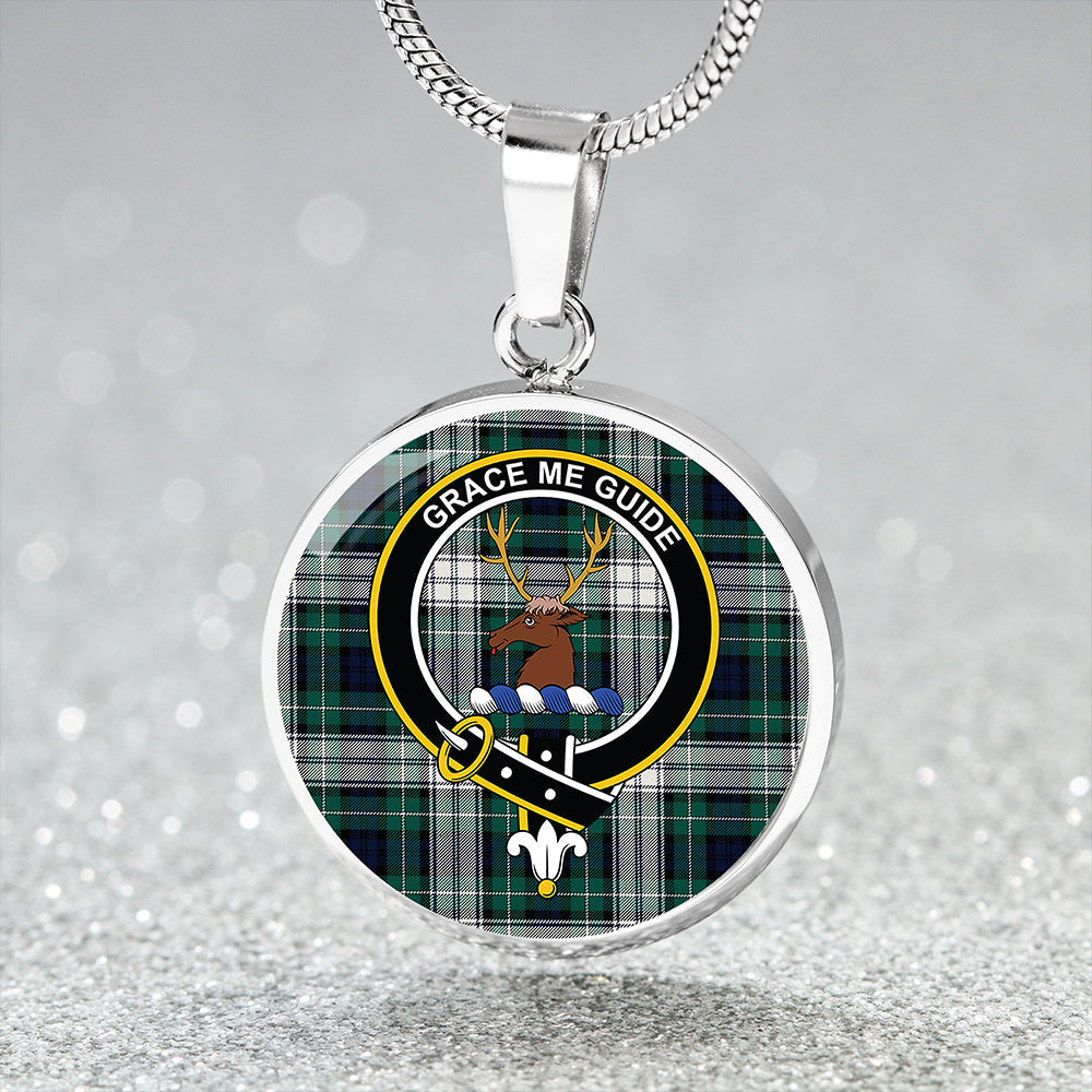 Forbes Dress Modern Tartan Crest Circle Necklace