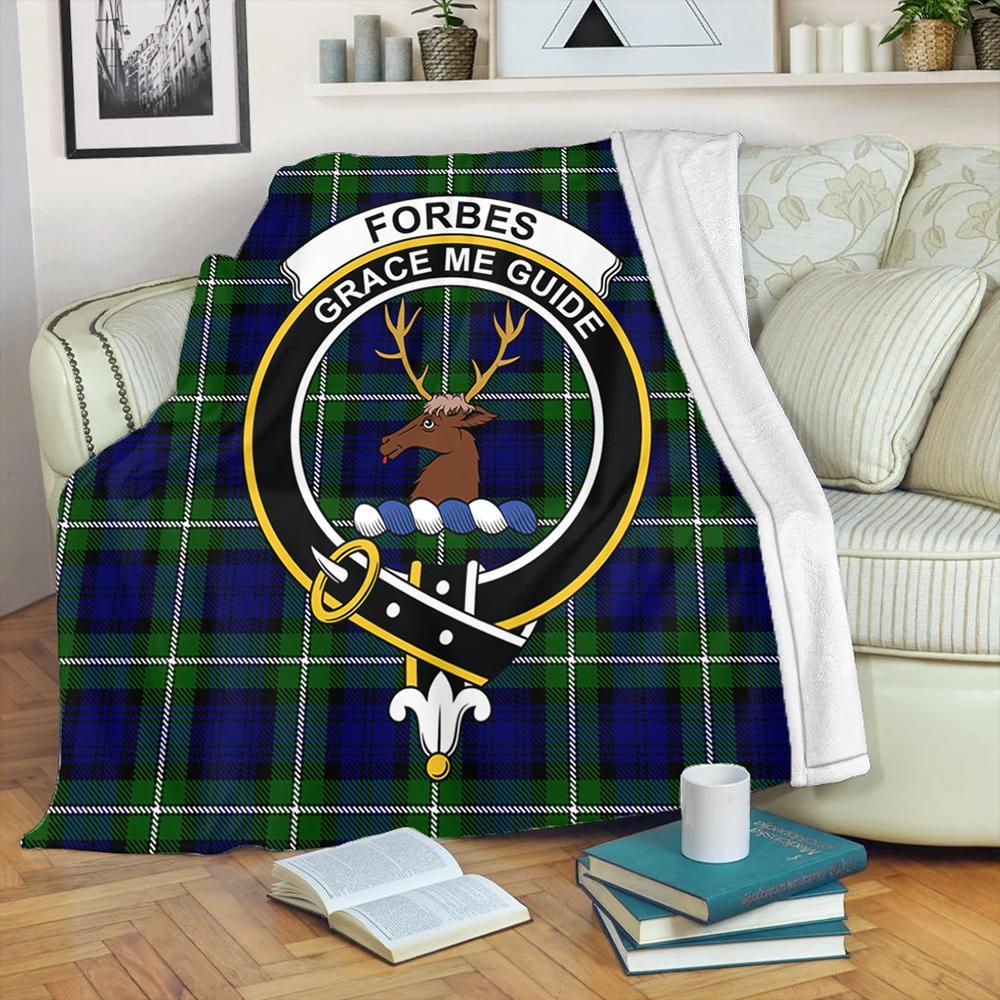 Forbes Modern Tartan Crest Premium Blanket