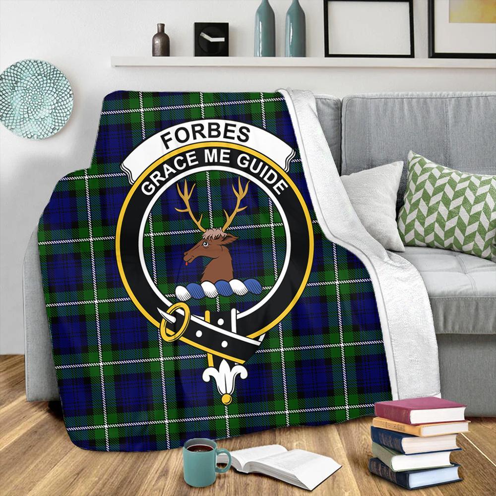 Forbes Modern Tartan Crest Premium Blanket