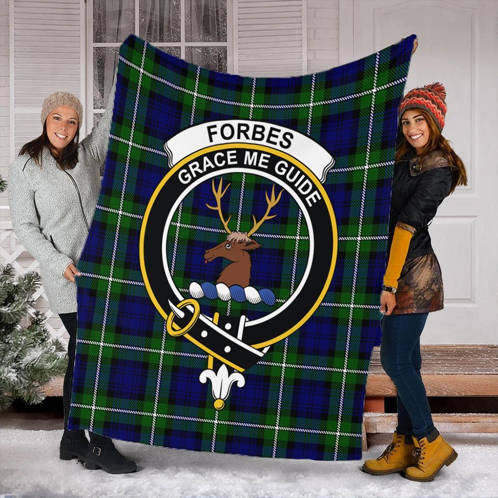 Forbes Modern Tartan Crest Premium Blanket