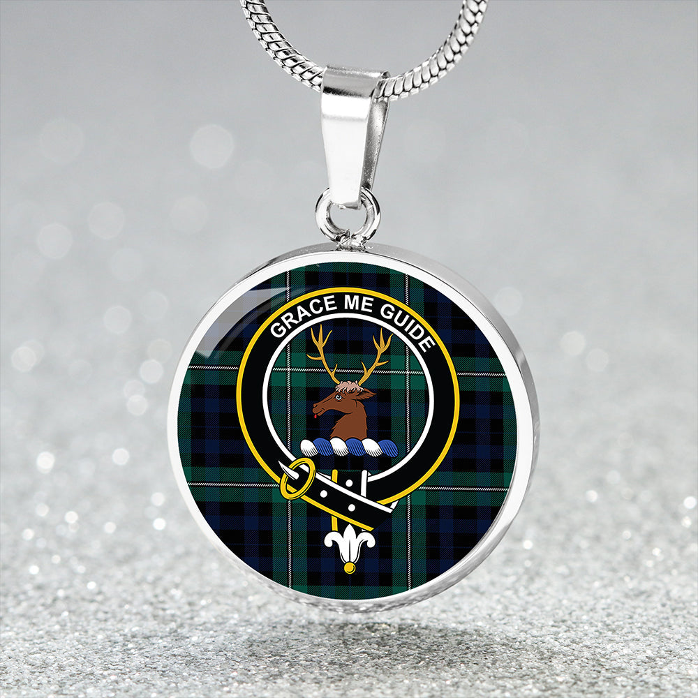 Forbes Old Modern Tartan Crest Circle Necklace