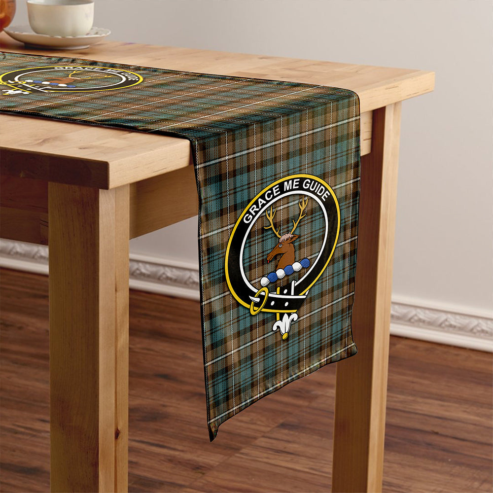 Forbes Weathered Tartan Crest Table Runner