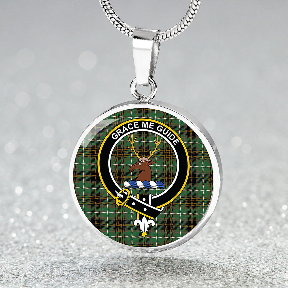 Forbes of Druinnor Ancient Tartan Crest Circle Necklace