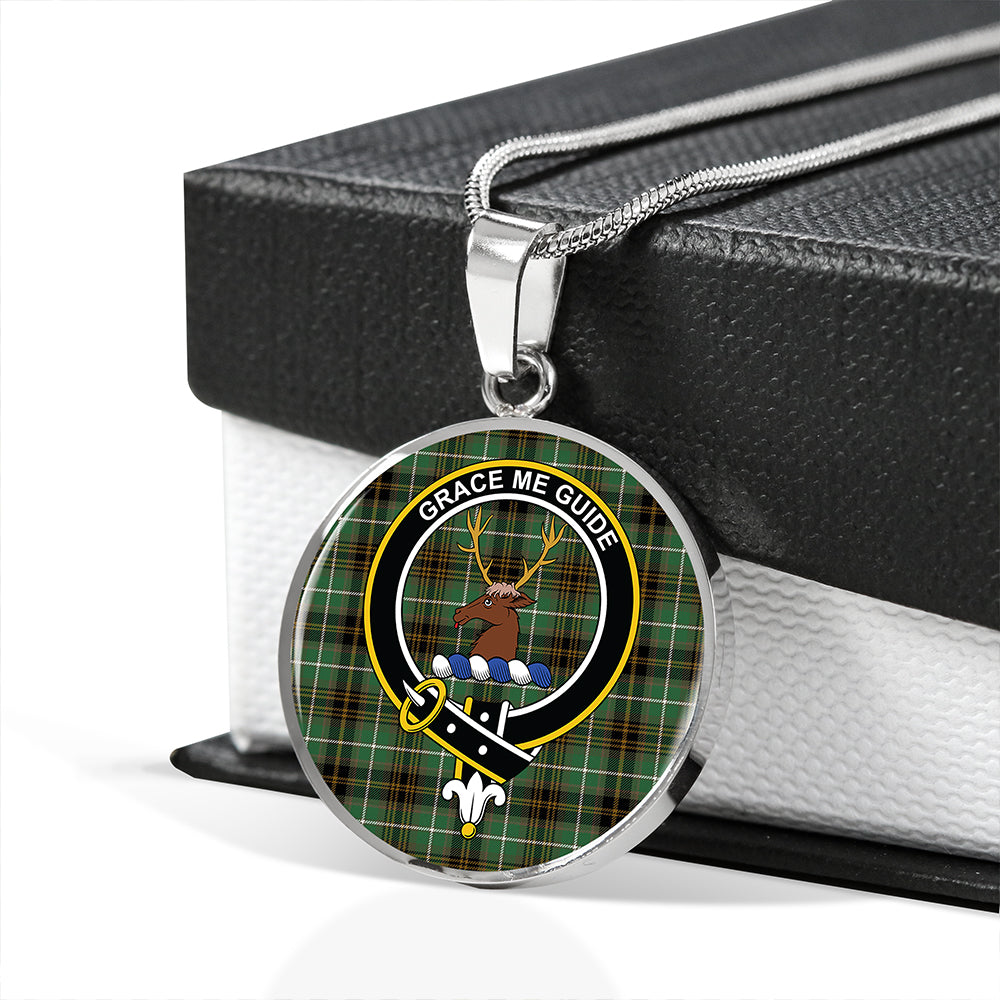 Forbes of Druinnor Ancient Tartan Crest Circle Necklace