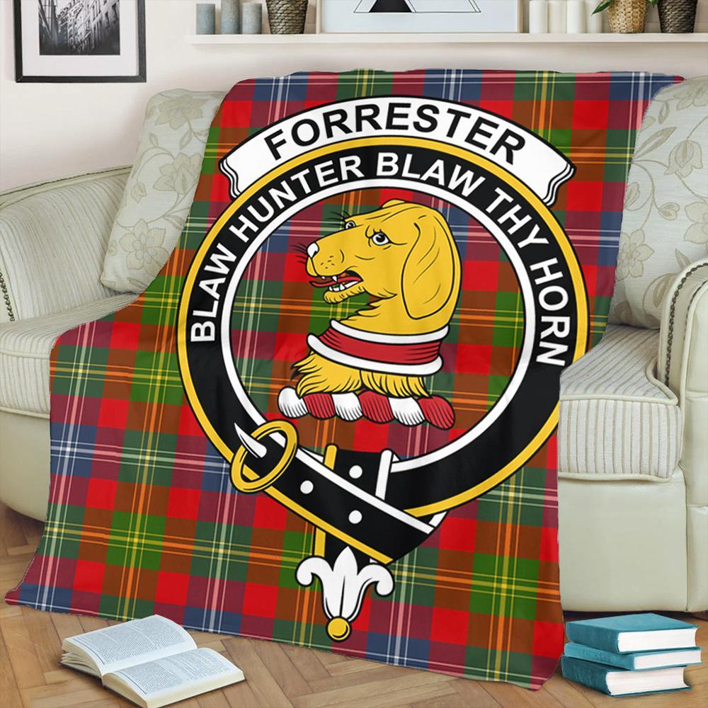 Forrester Tartan Crest Premium Blanket