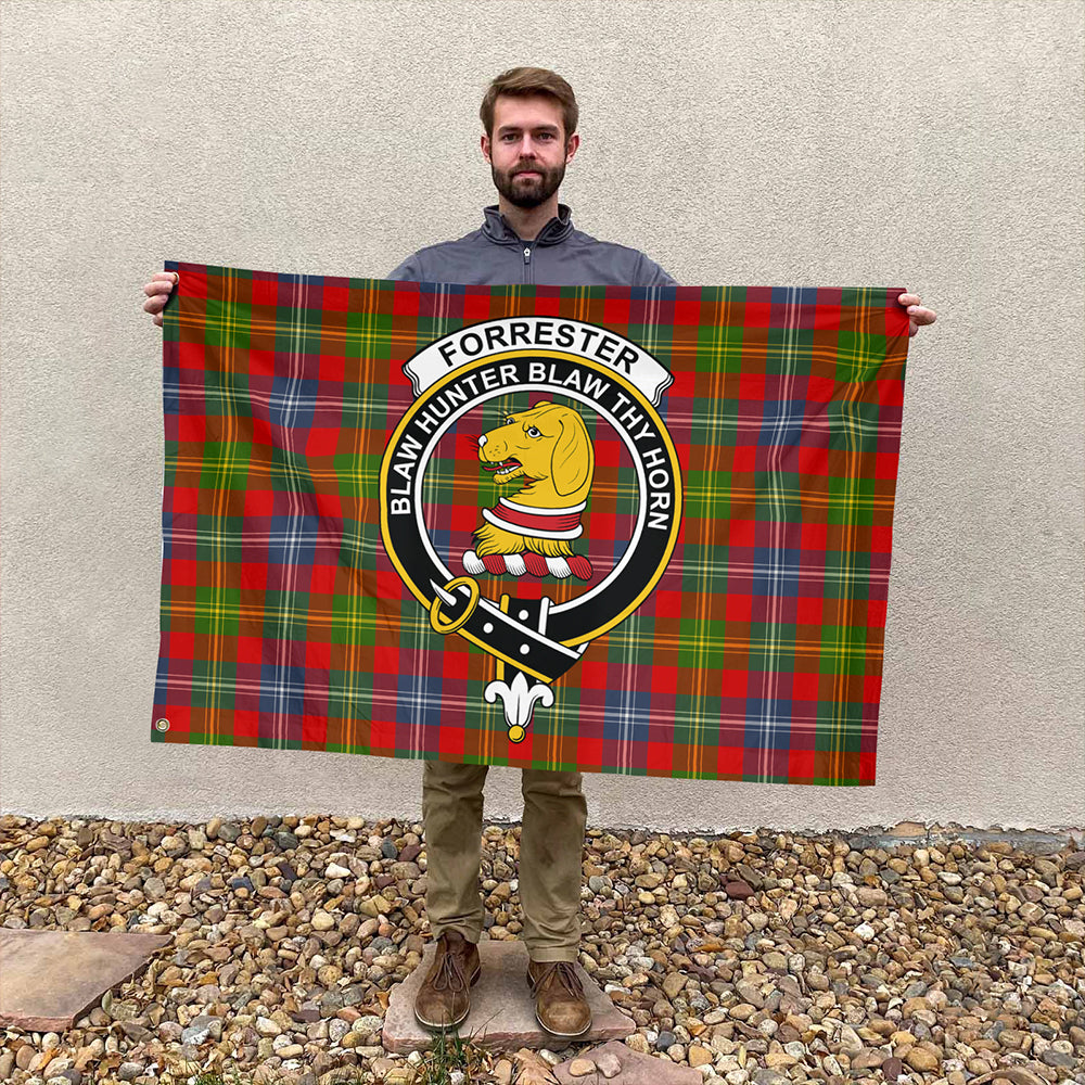 Forrester Tartan Classic Crest House Flag