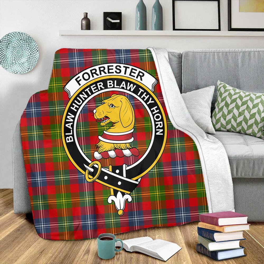 Forrester Tartan Crest Premium Blanket