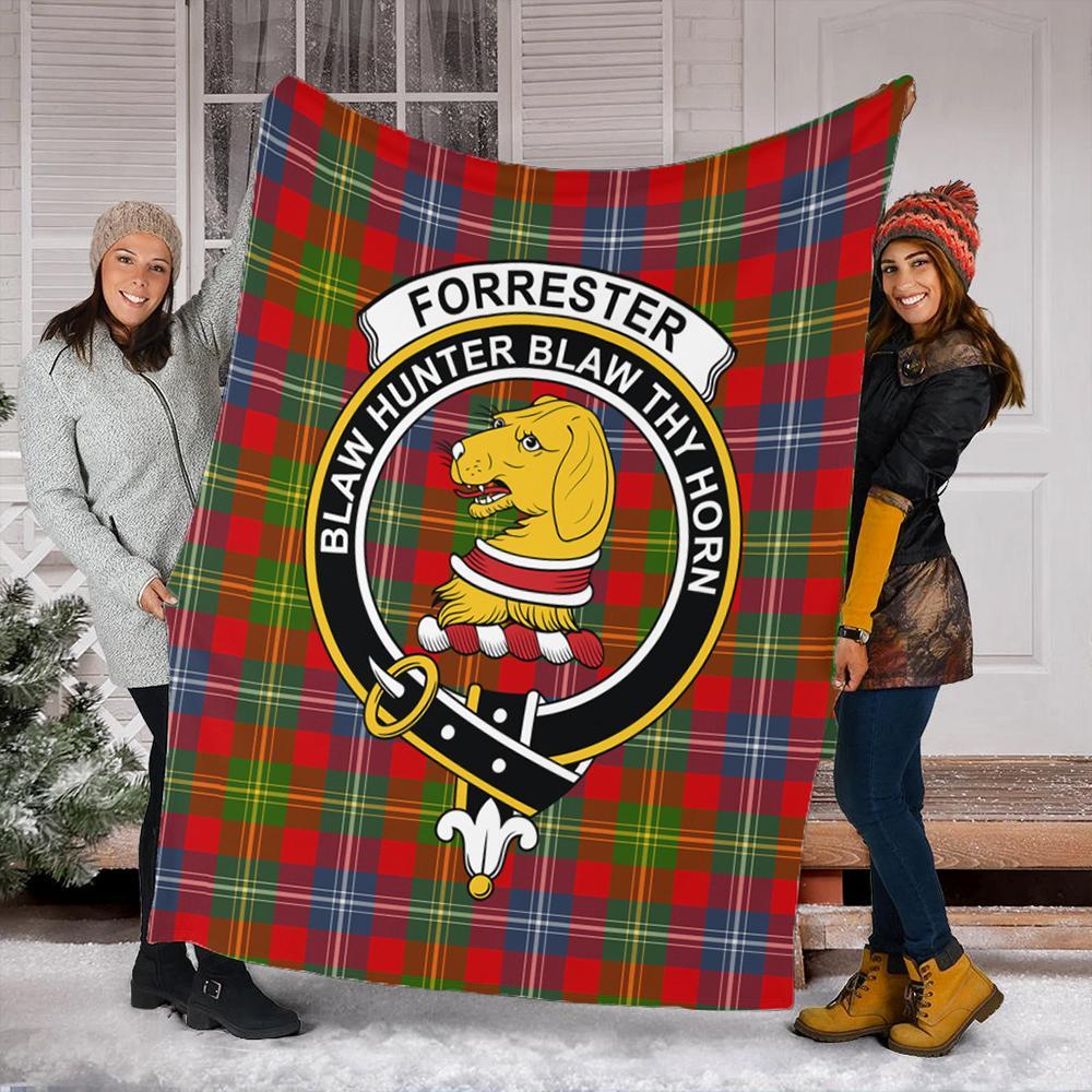 Forrester Tartan Crest Premium Blanket