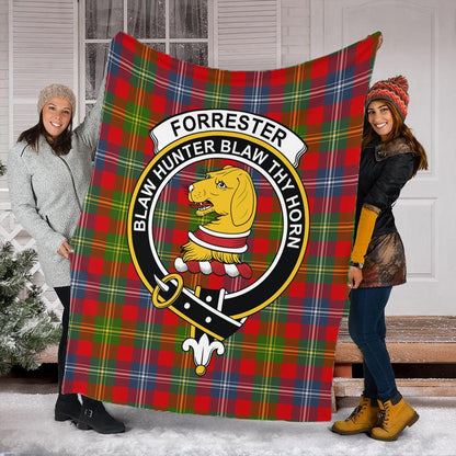 Forrester Tartan Crest Premium Blanket