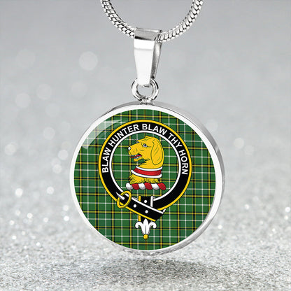 Forrester Hunting Ancient Tartan Crest Circle Necklace