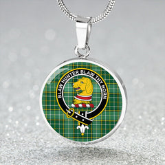 Forrester Hunting Modern Tartan Crest Circle Necklace
