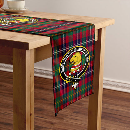 Forrester Modern Tartan Crest Table Runner