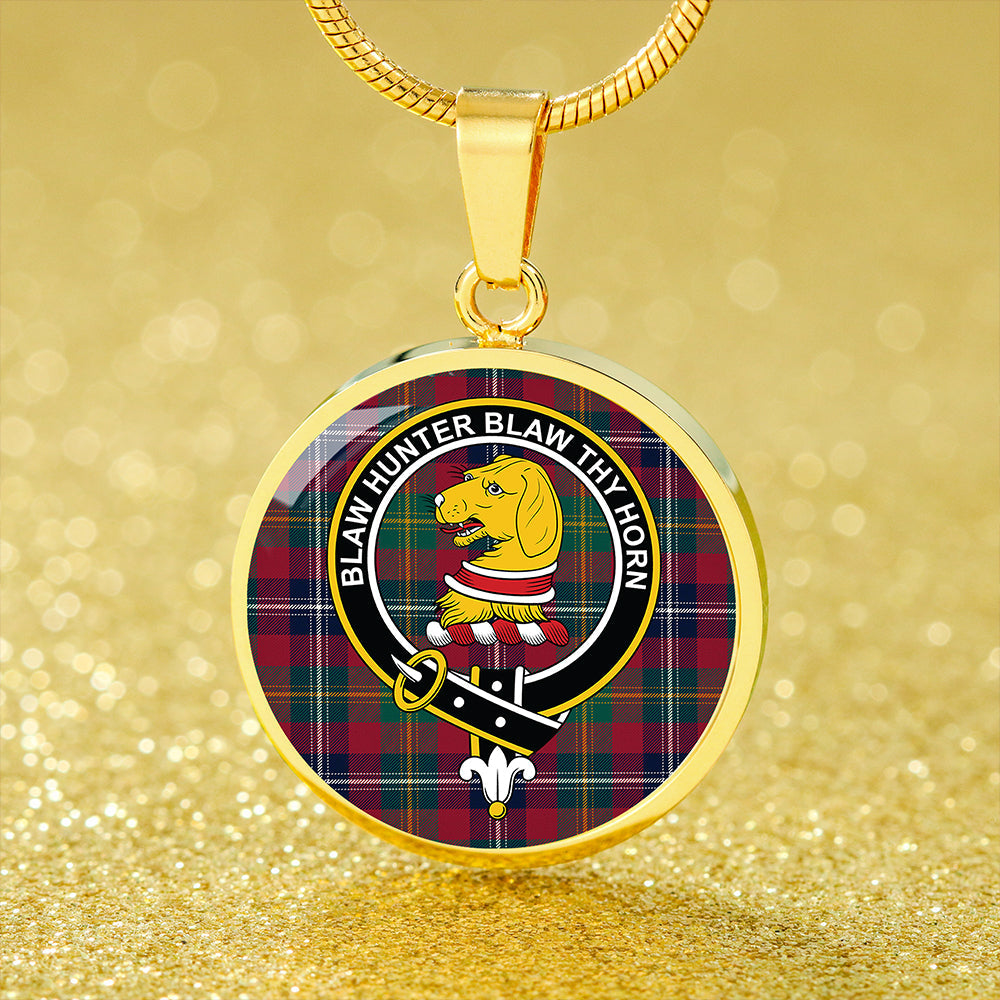 Forrester Modern Tartan Crest Circle Necklace