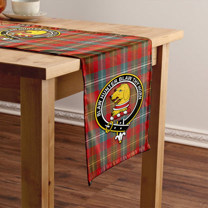 Forrester Weathered Tartan Crest Table Runner