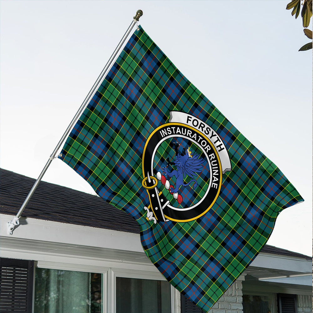 Forsyth Ancient Tartan Classic Crest House Flag