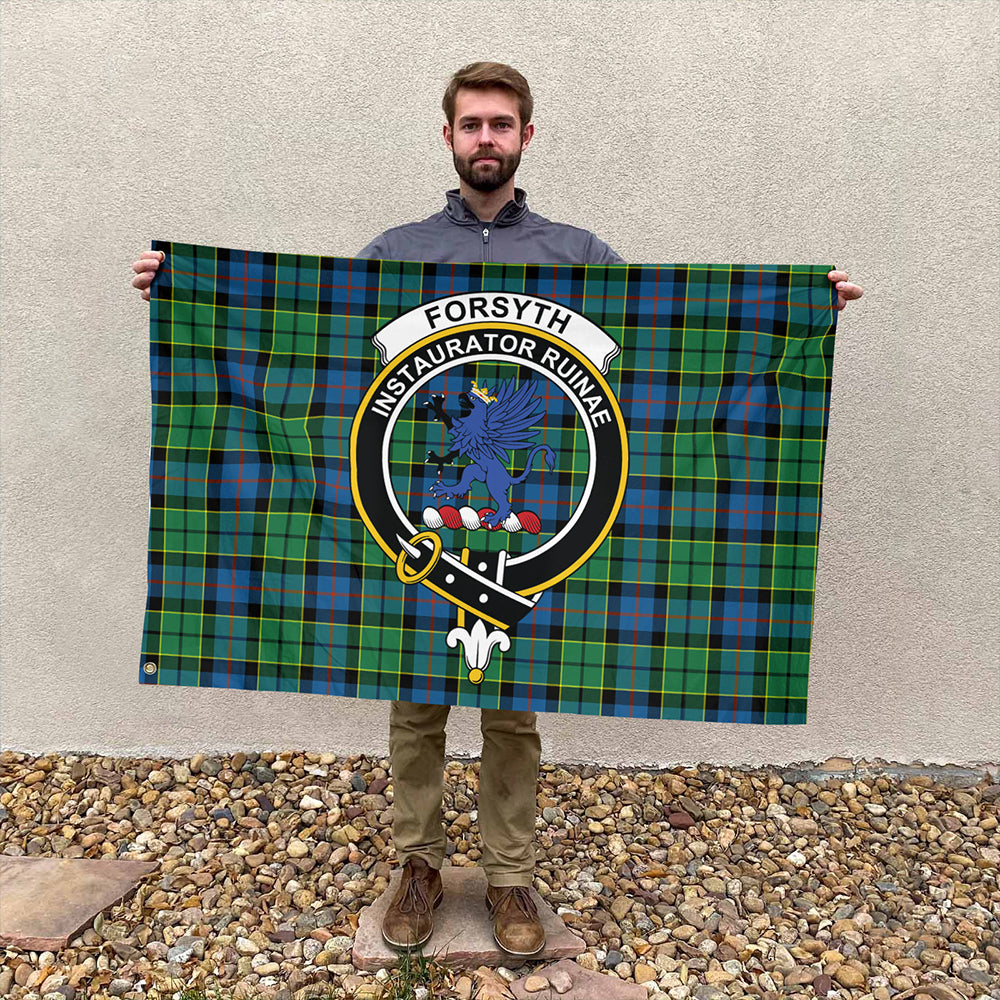 Forsyth Ancient Tartan Classic Crest House Flag